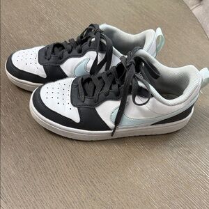 Nike Grey and White Sneakers with Light Blue Accents